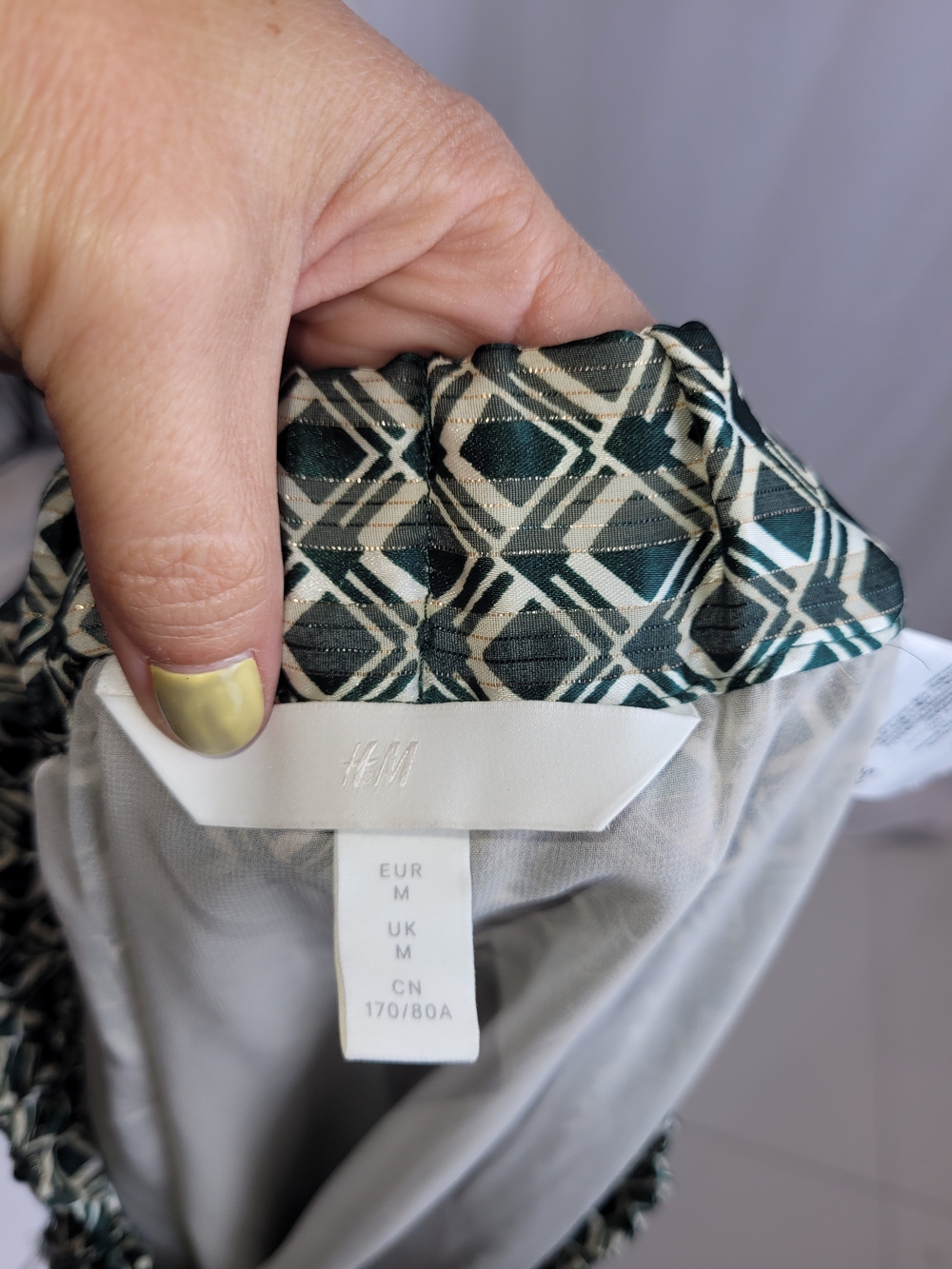 H&M Green Geometric Maxi Skirt - Picture 8 of 12